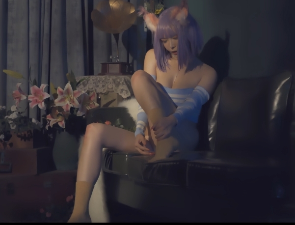 斗鱼超人气美女模特主播COS网红浮力姬大球女神秋和柯基最新散播合集73V38G